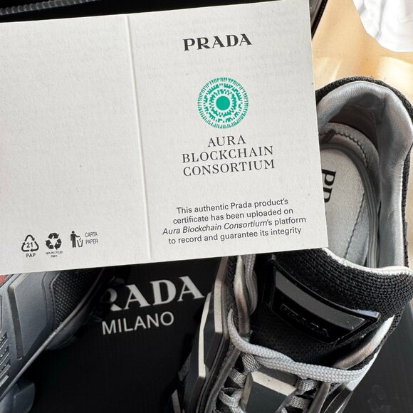 Prada Cloudbust Thunder sneakers in Black/Silver, size 38.5 - Picture 9 of 16